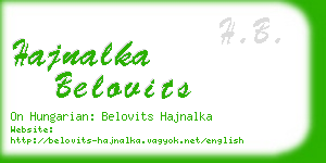 hajnalka belovits business card